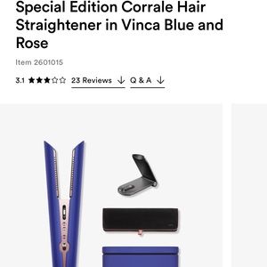 Dyson - Special Edition Corrale Hair Straightener in Vinca Blue and Rose